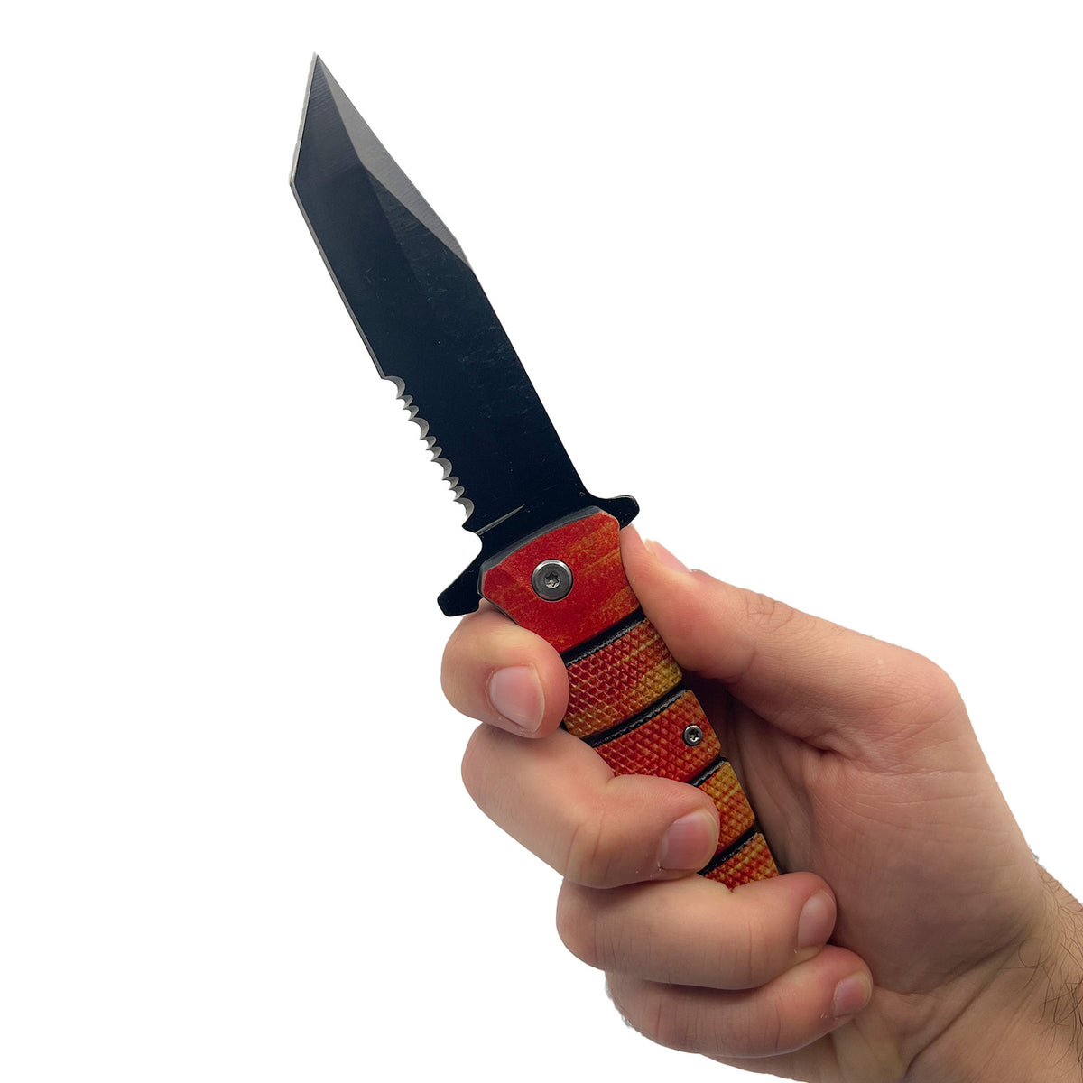 8.5" KaBar Style Spring Assisted Knife w/ ABS Handle Wholesale