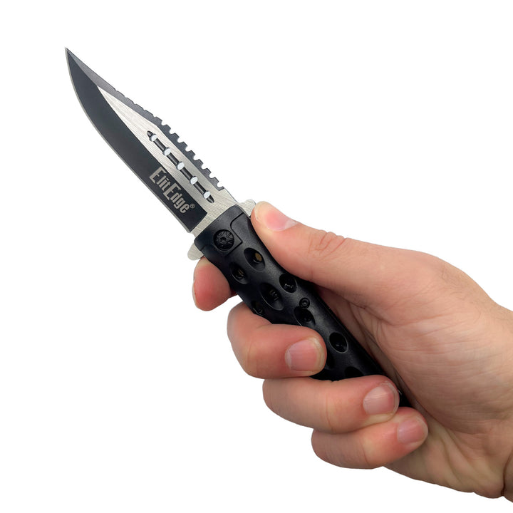 ABS Spring Assisted Rescue Knife ElitEdge Wholesale Self Defense ...